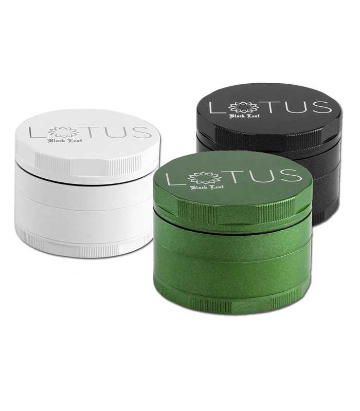 Black Leaf | Aluminium-Keramik Grinder | Lotus | Weiß  |  4-tlg. versch. Größen
