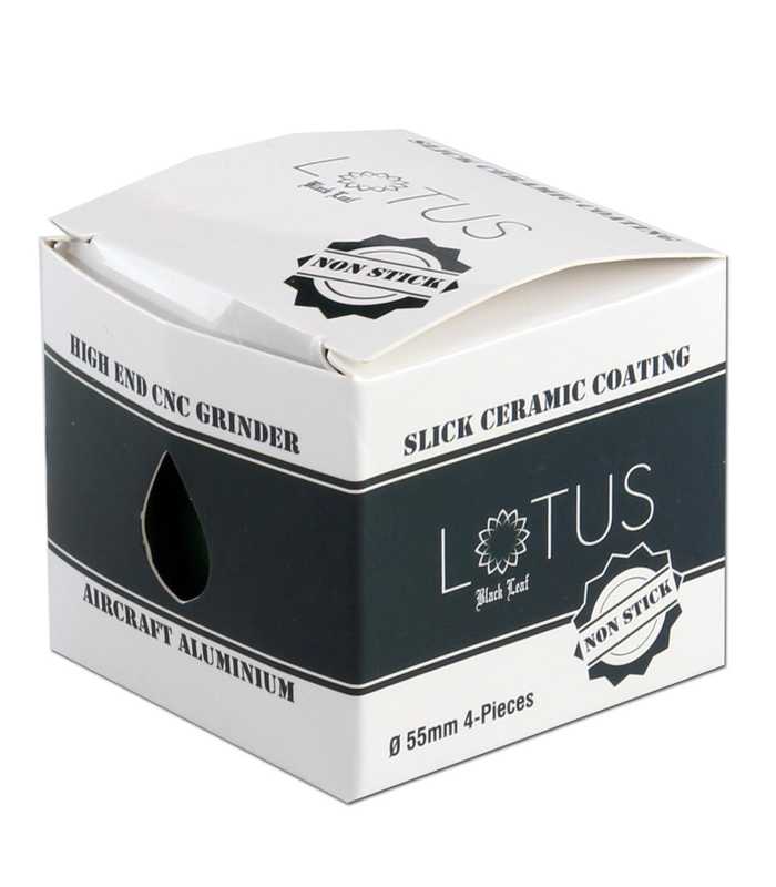 Black Leaf | Aluminium-Keramik Grinder | Lotus | Weiß  |  4-tlg. versch. Größen