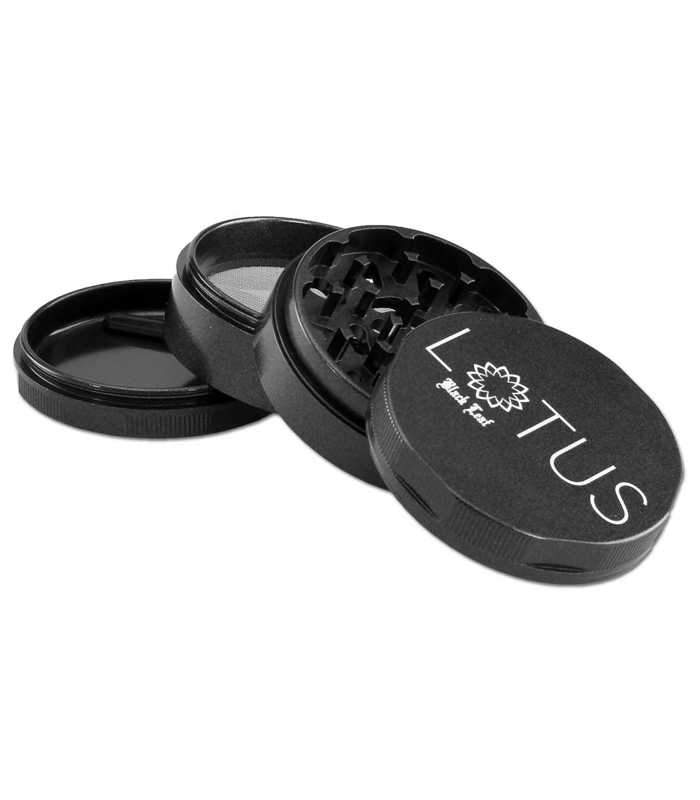 Black Leaf | Aluminium-Keramik Grinder | Lotus | Grau  |  4-tlg. versch. Größen