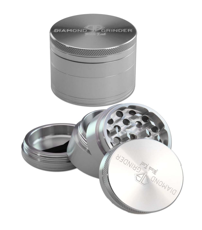 Black Leaf | Diamond Grinder | 4-tlg. | silber