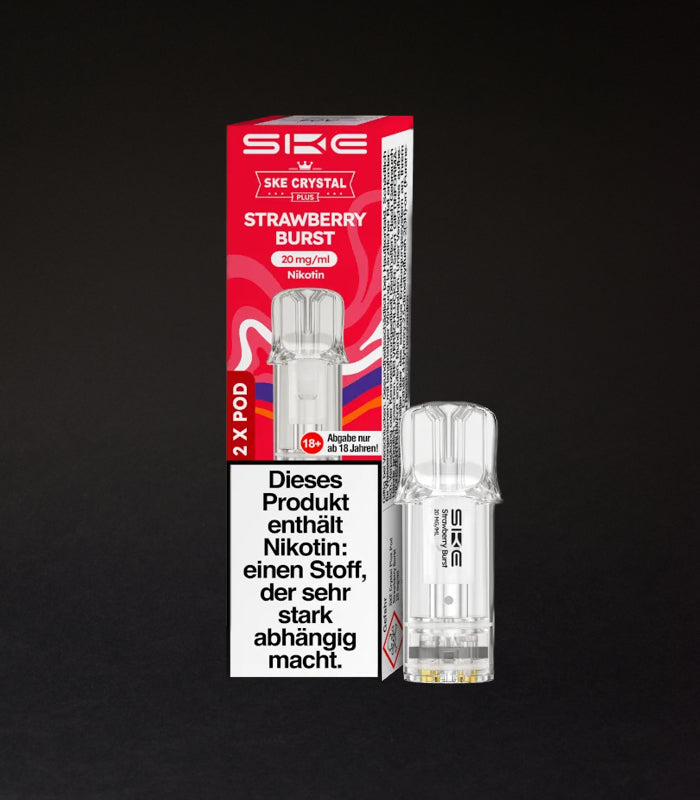SKE | Crystal Plus Pod | Strawberry Burst | 20 mg/ml ( 2 Stk. pro Packung)