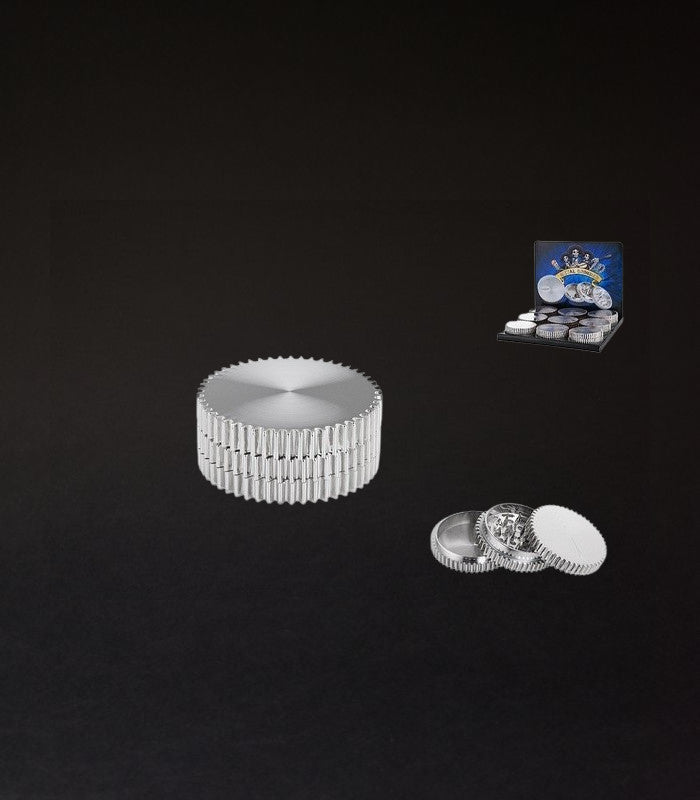 Dreamliner Grinder 3tlg. Zahnrad Metall silberfarben