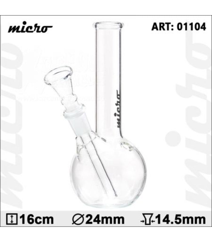 Micro Bouncer Glass Bong | 16 cm hoch | 14,4er Schliff