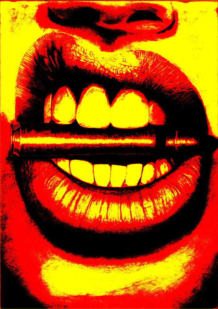 Kuss mit Rückstoß  – Fine Art Print by NicolysmArt