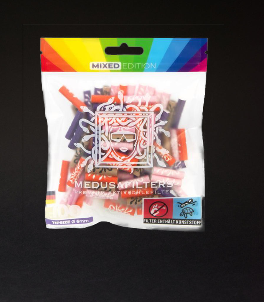 MEDUSA Aktiv-Cellulose-Filter MIXED ø 6mm Aktivkohlefilter, 100er Beutel