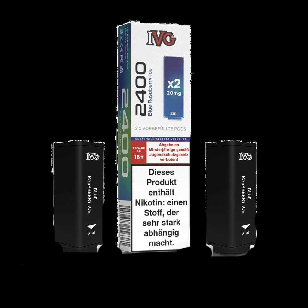 IVG | Bar 2400 | Vorgefüllte Pods | 20 mg/ml Nikotin | 2 Stk. | Versch. Geschmäcker