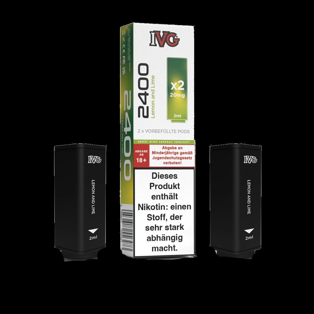 IVG | Bar 2400 | Vorgefüllte Pods | 20 mg/ml Nikotin | 2 Stk. | Versch. Geschmäcker