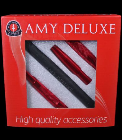 Amy Deluxe | Silikonschlauch & Alumundstück Set | Rot