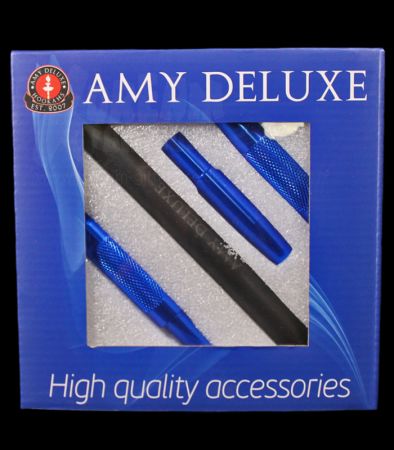 Amy Deluxe | Silikonschlauch & Alumundstück Set | Blau