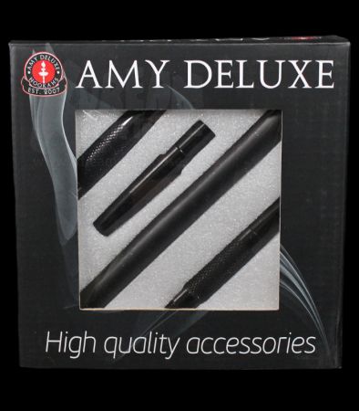 Amy Deluxe | Silikonschlauch & Alumundstück Set | schwarz