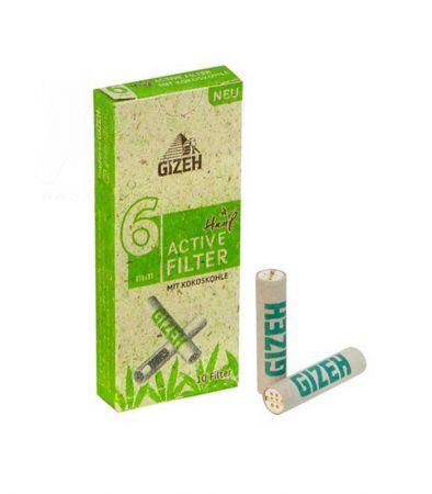 Gizeh | Hanf Activ Filter mit Kokoskohle | 6mm