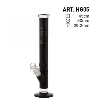 Boost | Beaker Glass Bong Black | H: 45cm