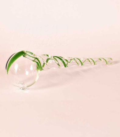 Handmade | Glaspfeife | Swirl | Grün | Einzelstück