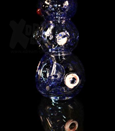Handmade | Glaspfeife | Alaskan Snowman | Blue | 10cm | Einzelstück