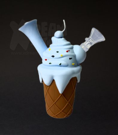 URBAN CREW | Ice Cream Cone | Silikon-Bong | Blau | 14cm