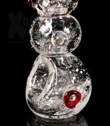 Handmade | Glaspfeife | Alaskan Snowman | White | 10cm | Einzelstück