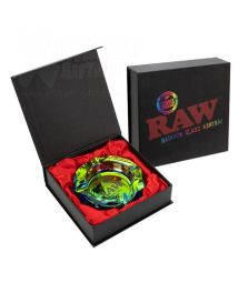 RAW | Kristallglas Aschenbecher | ø  ca 11,5 cm | Rainbow