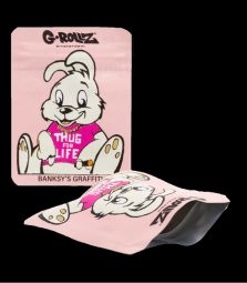 G-Rollz | Banksys Thug for Life Pink 65x85mm Geruchssichere Bags | 10 Stück