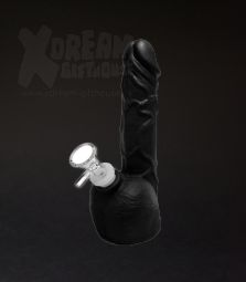 Schwarze Penis Silikonbong | 20cm