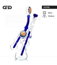 Grace Glass LABZ Series | Blue Trip | Lolli-Bubbler | 32 cm | 18,8er Schliff | 2 Wasserstufen